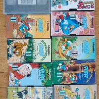 10 Videocassette VHS i puffi e altri cartoni