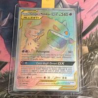 Carta Pokemon da collezione - Gengar e mimikyu GX