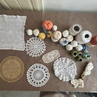 Set cotone nuovo per uncinetto lavori realizzati