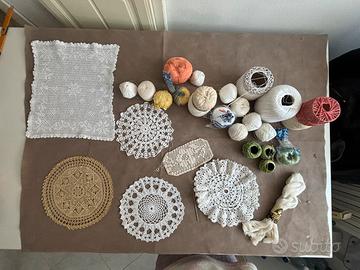 Set cotone nuovo per uncinetto lavori realizzati