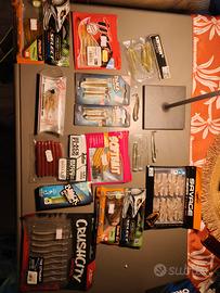 Lotto gomme pesca spinning persico/bass