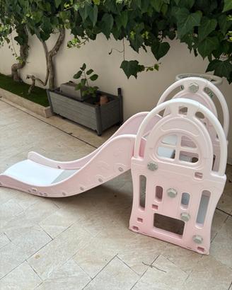Scivolo Bambini Baby Vivo rosa viola con canestro