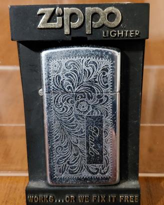 Accendino zippo slim venetian serigrafia nom Paolo