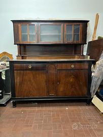 CREDENZA SOGGIORNO VINTAGE CON VETRINA