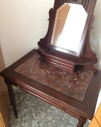 Toletta Liberty Francese primi '900 - Rovere/Marmo