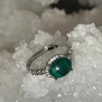 Anello malachite argento 925s