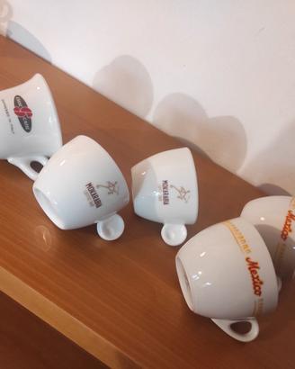 Lotto 5 tazze LOGO bar Cappuccino brand vari