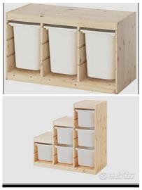   mobiletto Montessori cassettiere in legno  ikea 