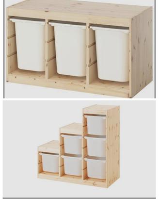   mobiletto Montessori cassettiere in legno  ikea 