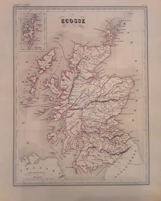 Carta geografica originale antica
