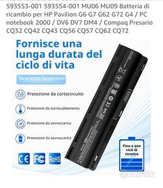 Batteria e caricabatterie HP
