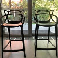 Sgabelli neri in  polipropilene