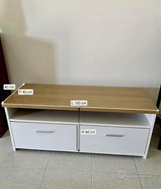 Mobiletto bianco (opaco) / legno