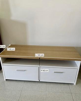 Mobiletto bianco (opaco) / legno
