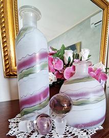 Vasi Decanter Krosno Glass. Mid Century 70.