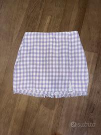 Gonna stile old money bianca e viola