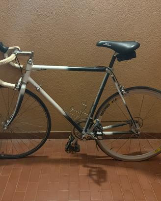 Bicicletta da corsa vintage in carbonio leggera