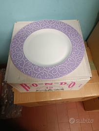 Set da 12 piatti piani porcellane cipa