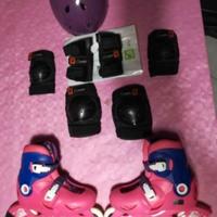 Roller bambina/casco e protezioni