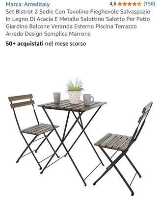 Set tavolno piu sedie