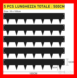 Bordature Lame giardino Acciaio Inox 5 Pezzi NUOVE