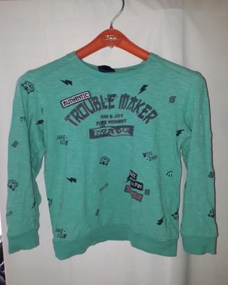 MAGLIETTA VERDE UNISEX PER BIMBI 6 ANNI