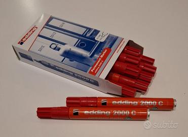 10 marcatori permanenti - rosso - Edding 2000 C