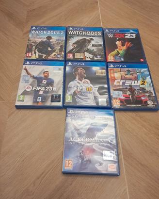 Giochi PS4: WWE 2K23, Ace Combat 7, FIFA,watch dog