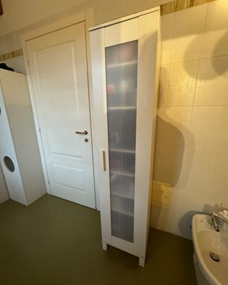Colonna bagno bianca 180x40x40 anta plastica