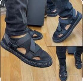 Sandali neri regolabili unisex