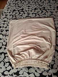 Copritestiera letto matrimoniale ecopelle panna 
