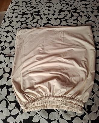 Copritestiera letto matrimoniale ecopelle panna 