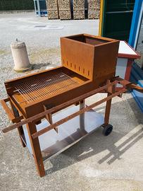 BARBECUE FLIPPER IN ACCIAIO CORTEN