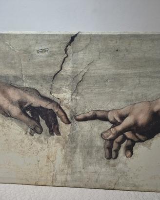 Quadro su tela "La Creazione di Adamo" 140x90 cm