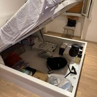 struttura letto contenitore e materasso 