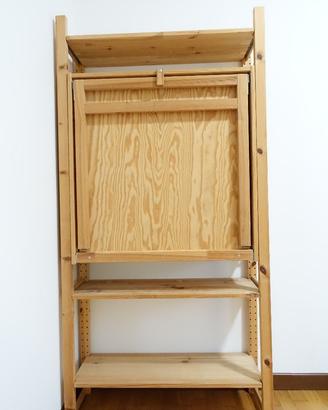 Scrivania scaffare mobile Ivar Ikea legno