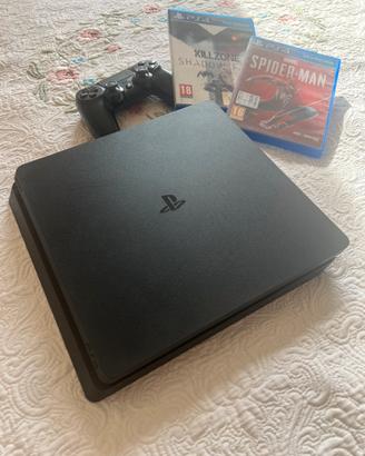 Playatation 4 slim 1 TB + 1 controller + 2 Giochi