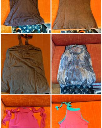 Lotto 18 canottiere top maglie estive XS 