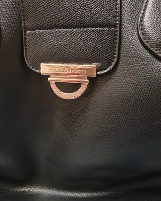 Borsa roccobarocco nera grande a spalla