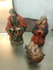 3 STATUE PRESEPE CREATE E DIPINTE A MANO