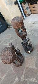 Coppia sculture Africane  Makonde vintage,statua  