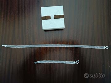 Collana e bracciale argento maglia Bismarck