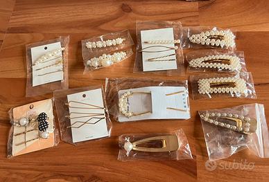Set fermagli e accessori per capelli con perle