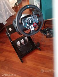 Volante gaming ps4 con marcia e pedali e supporto.