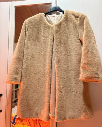 Cappotto effetto teddy beige – taglia S/M