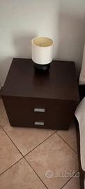 comodini marrone wengé più mensola 195 cm fluttuan