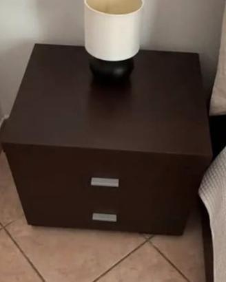 comodini marrone wengé più mensola 195 cm fluttuan