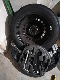 kit ruota di scorta 5 fori interasse 6,5cm