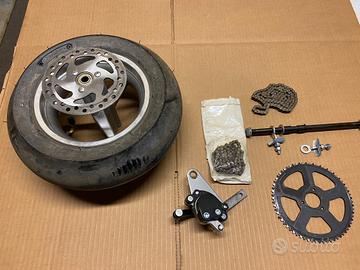 Minimoto cerchio/ruota posteriore 110/50 - freno