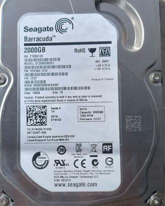 HardDisk Seagate Barracuda 2TB 3.5" SATA III